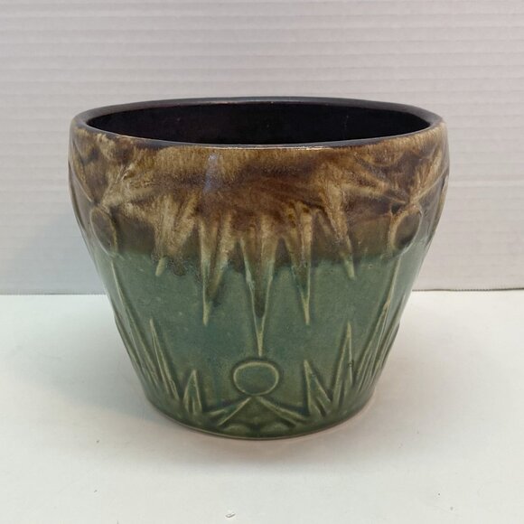 Robinson Ransbottom Pottery RRPCo Vintage Planter , Sun and Moon Pattern - Picture 1 of 5